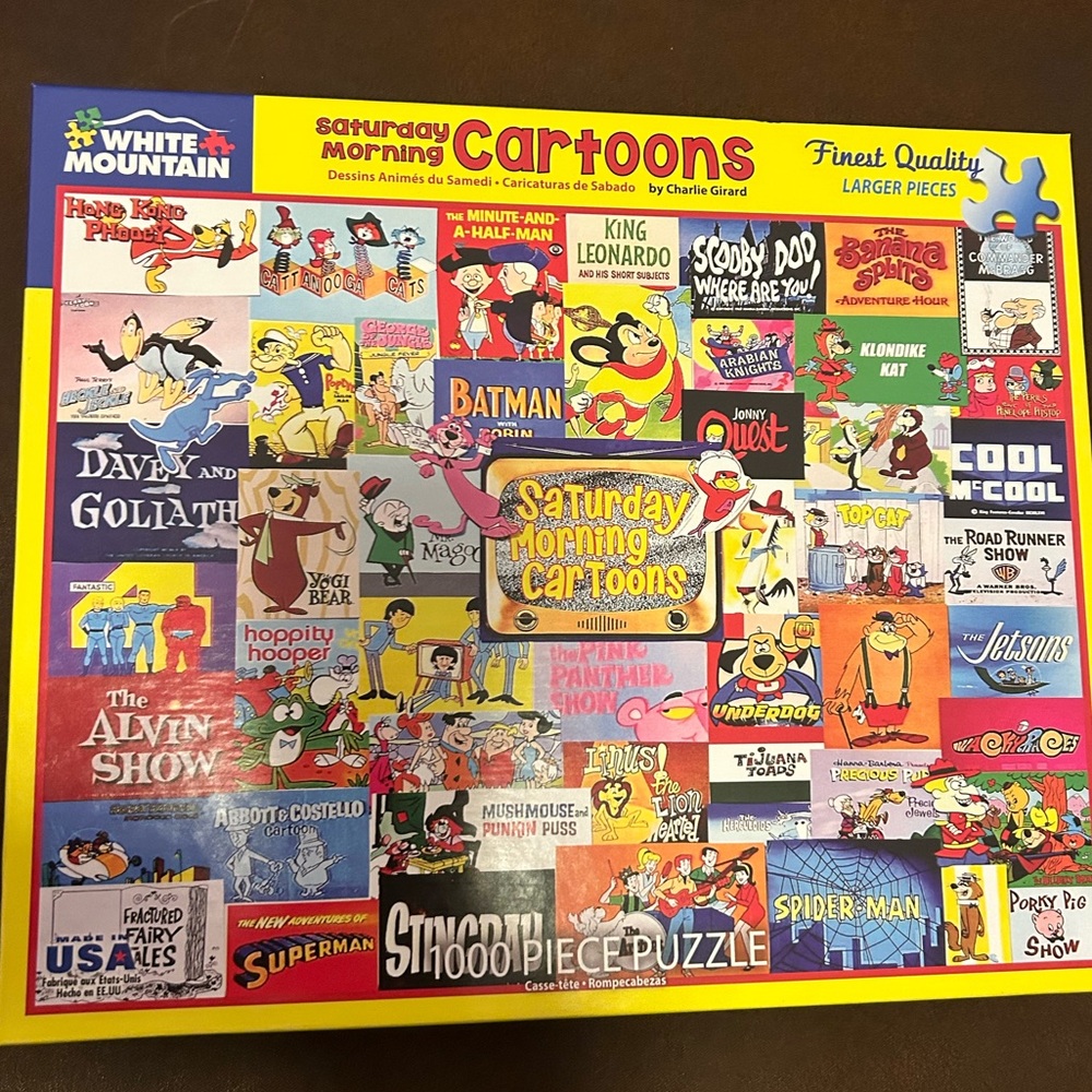 White Mountain 1000 piece puzzle. Saturday Morning Cartoons